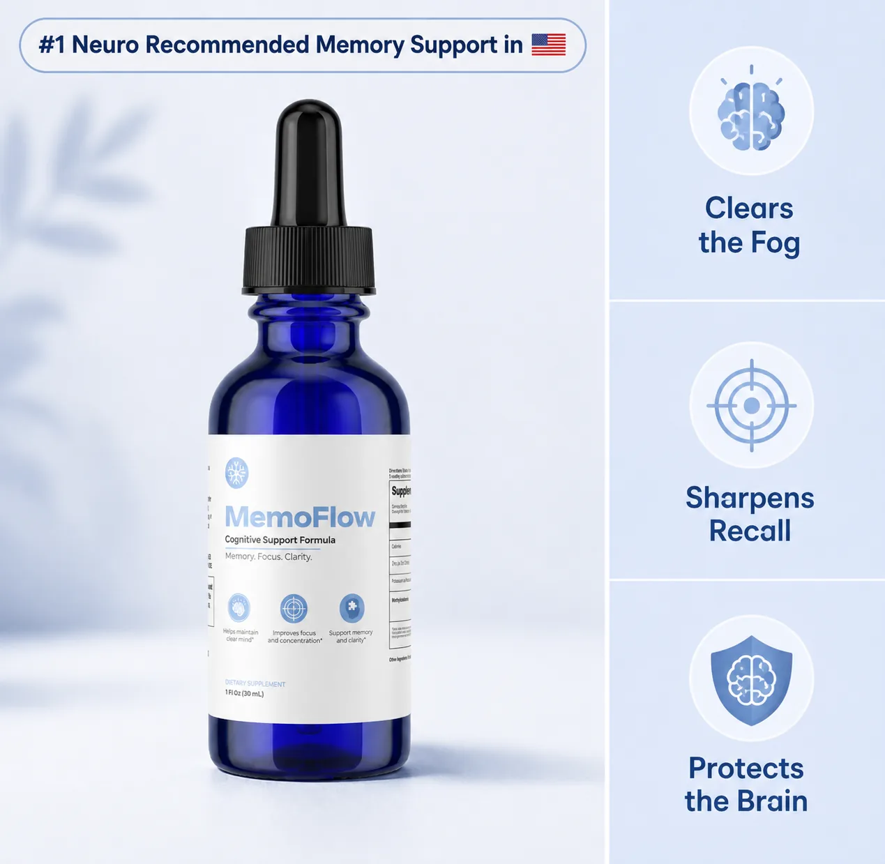 Woman taking MemoFlow drops under her tongue